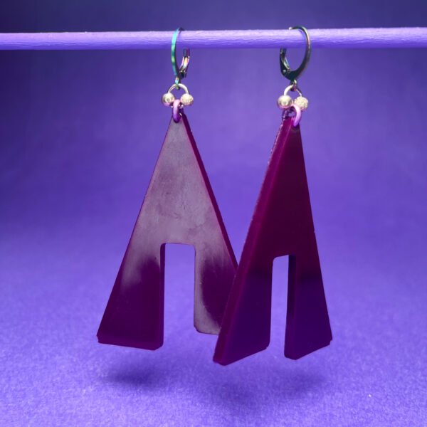 Truncated triangle  handmade earrings